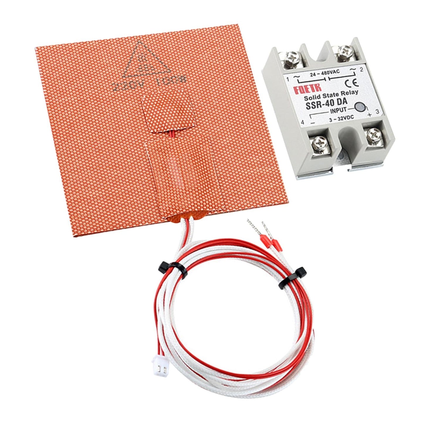 Hot Bed Silicone Heater Pad for 3D Printer 220V 100W 3D Printer Parts With Relay