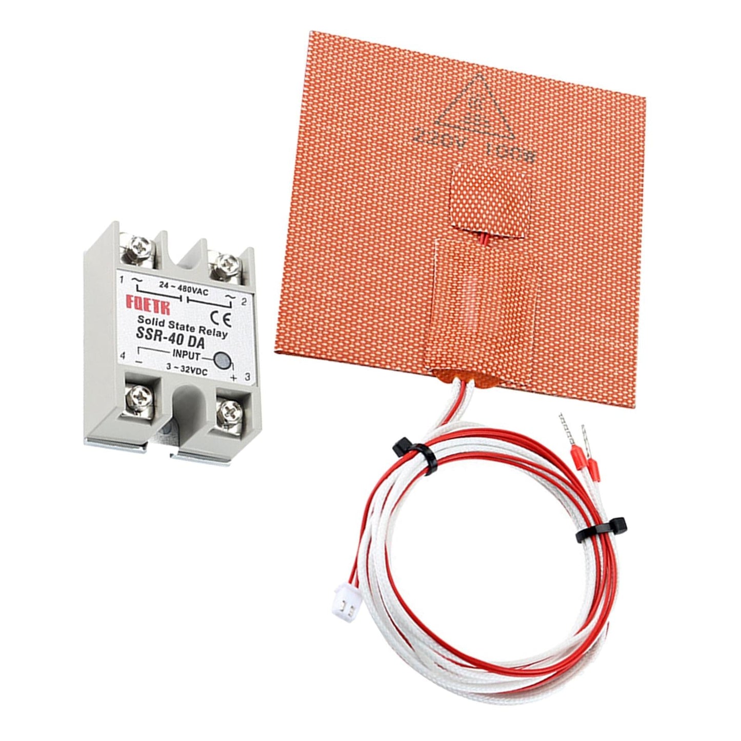 Hot Bed Silicone Heater Pad for 3D Printer 220V 100W 3D Printer Parts With Relay