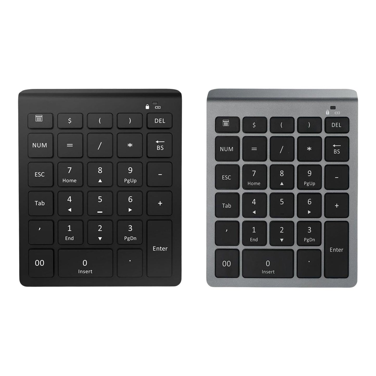 Anti Slip Bluetooth Number Pad 28 Keys Number Numpad for PC Windows Computer Black