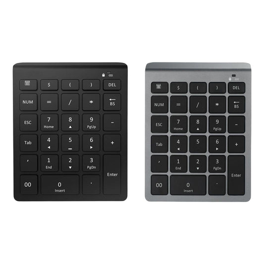 Anti Slip Bluetooth Number Pad 28 Keys Number Numpad for PC Windows Computer Black