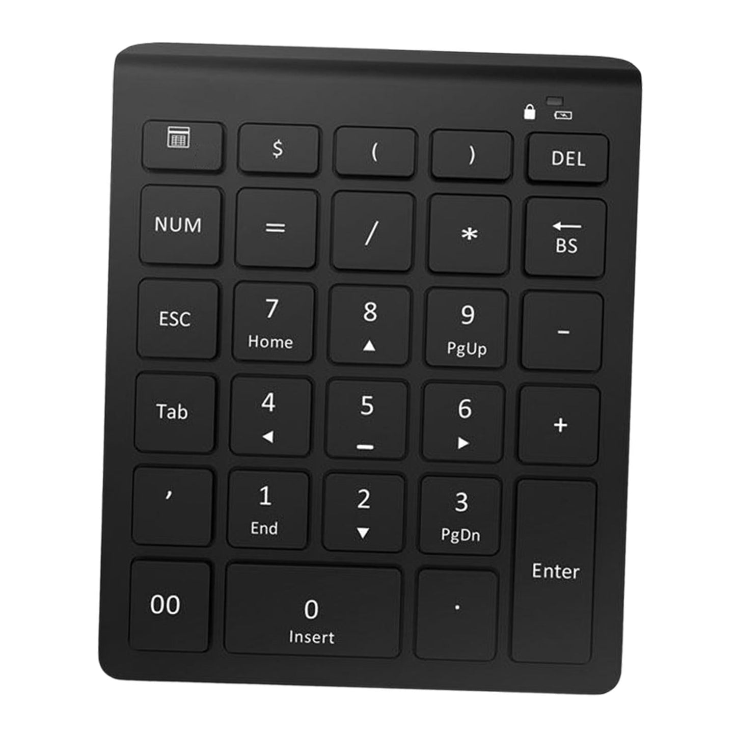 Anti Slip Bluetooth Number Pad 28 Keys Number Numpad for PC Windows Computer Black