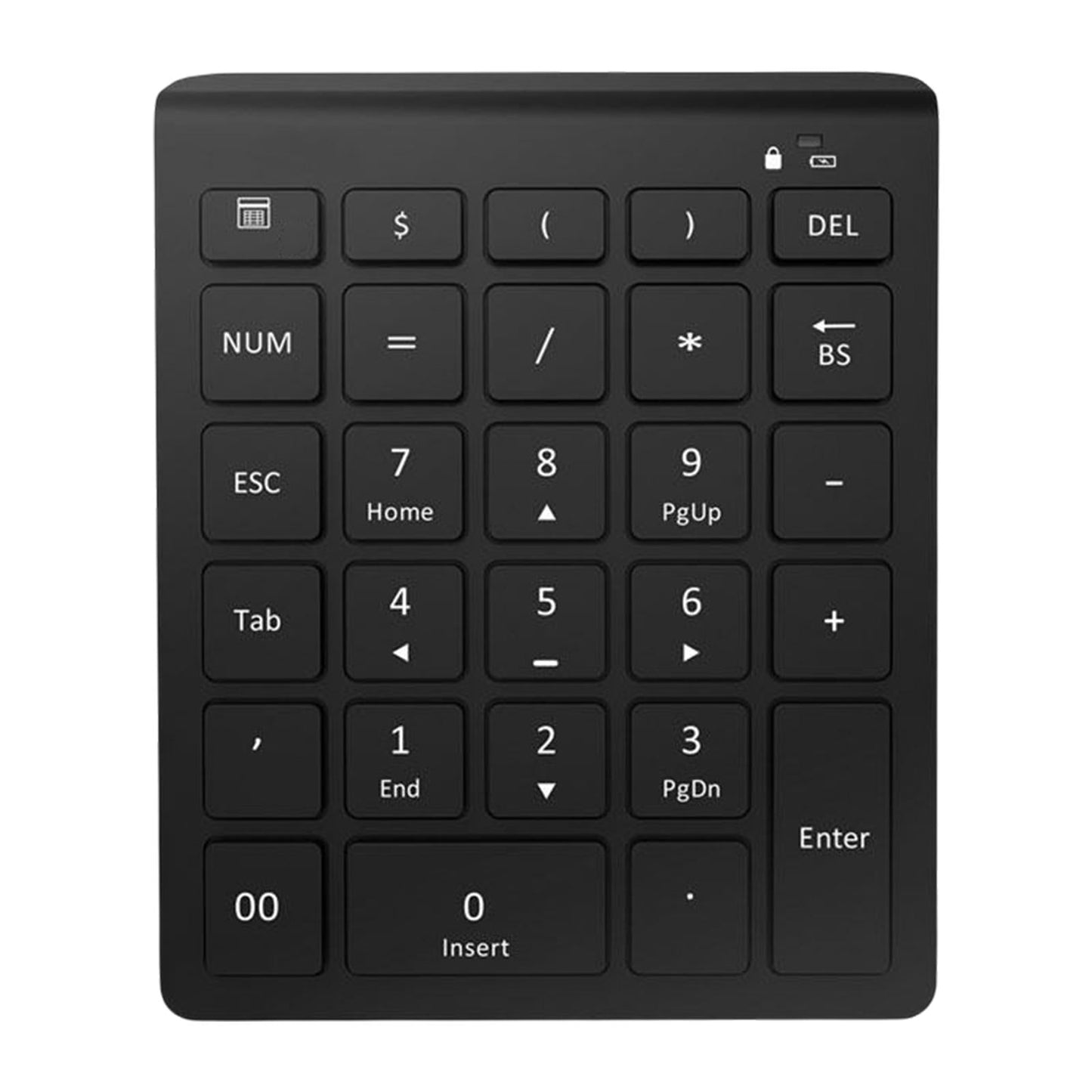 Anti Slip Bluetooth Number Pad 28 Keys Number Numpad for PC Windows Computer Black