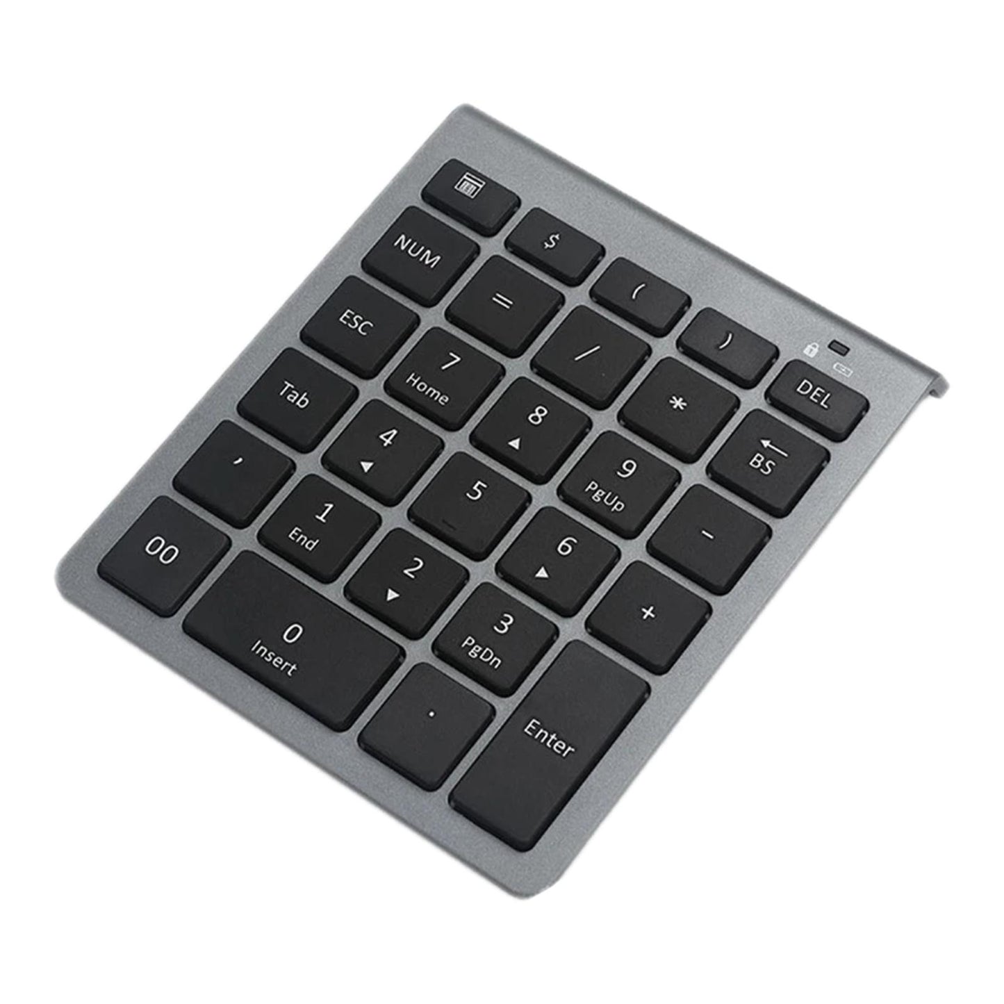 Anti Slip Bluetooth Number Pad 28 Keys Number Numpad for PC Windows Computer Grey