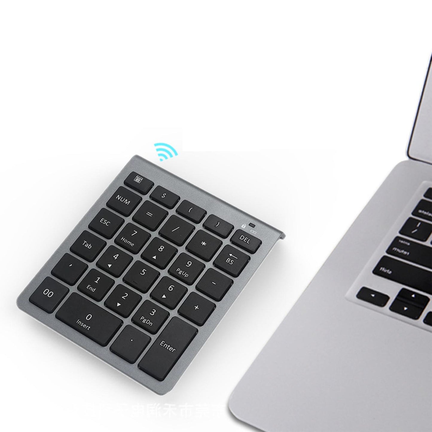 Anti Slip Bluetooth Number Pad 28 Keys Number Numpad for PC Windows Computer Grey