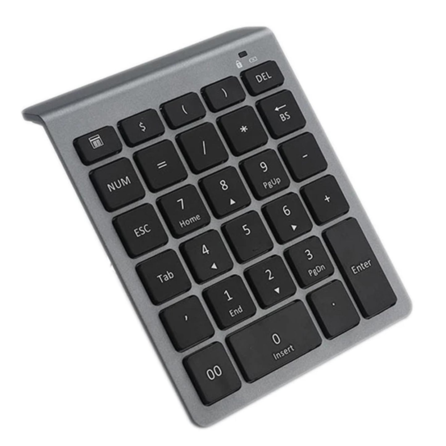 Portable Wireless Numeric Keypad 2.4G 28 Key for Laptop Financial Accounting 2.4G Grey