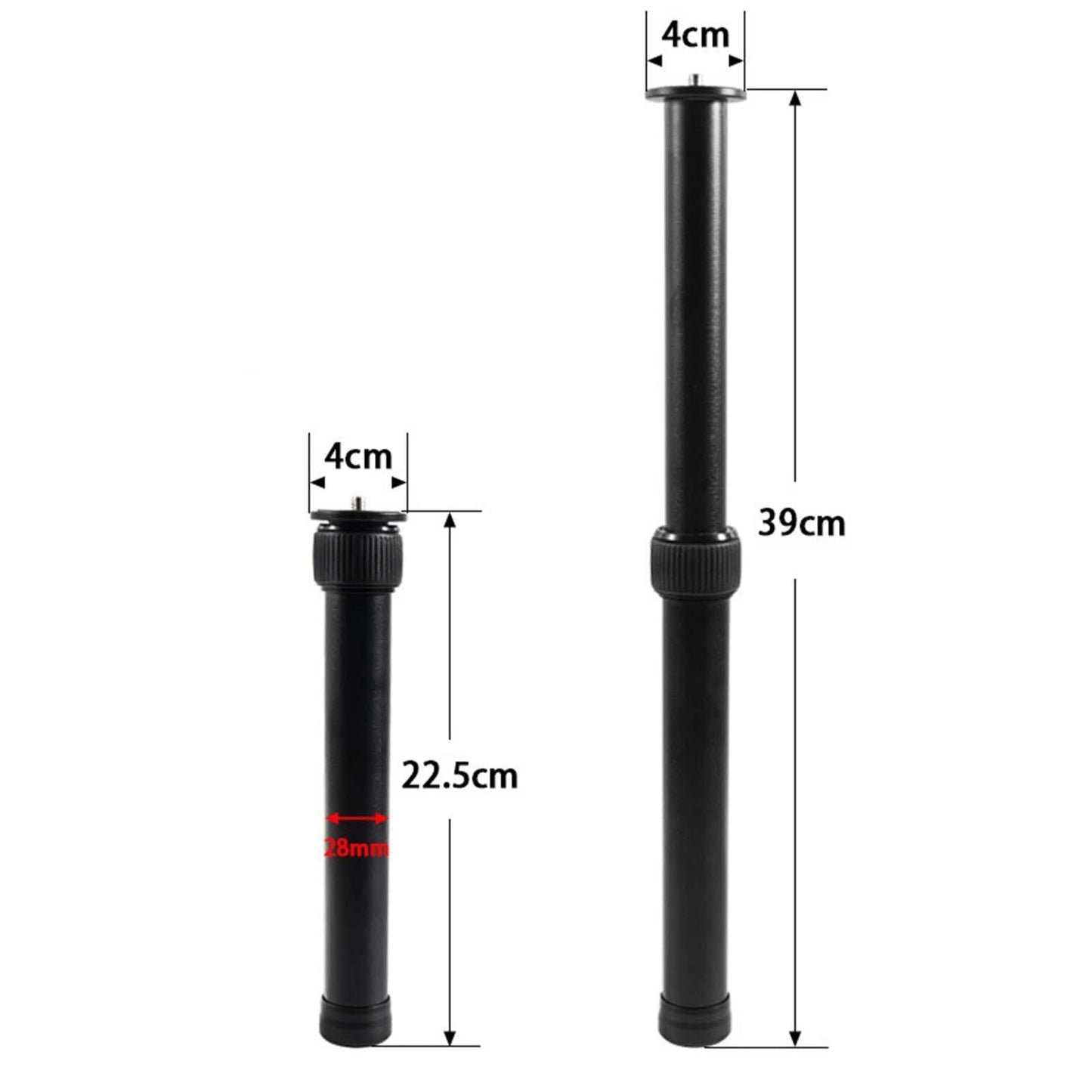Extension Monopod Pole Tripod Extension Tube Aluminum Alloy for Zhiyun 28mm