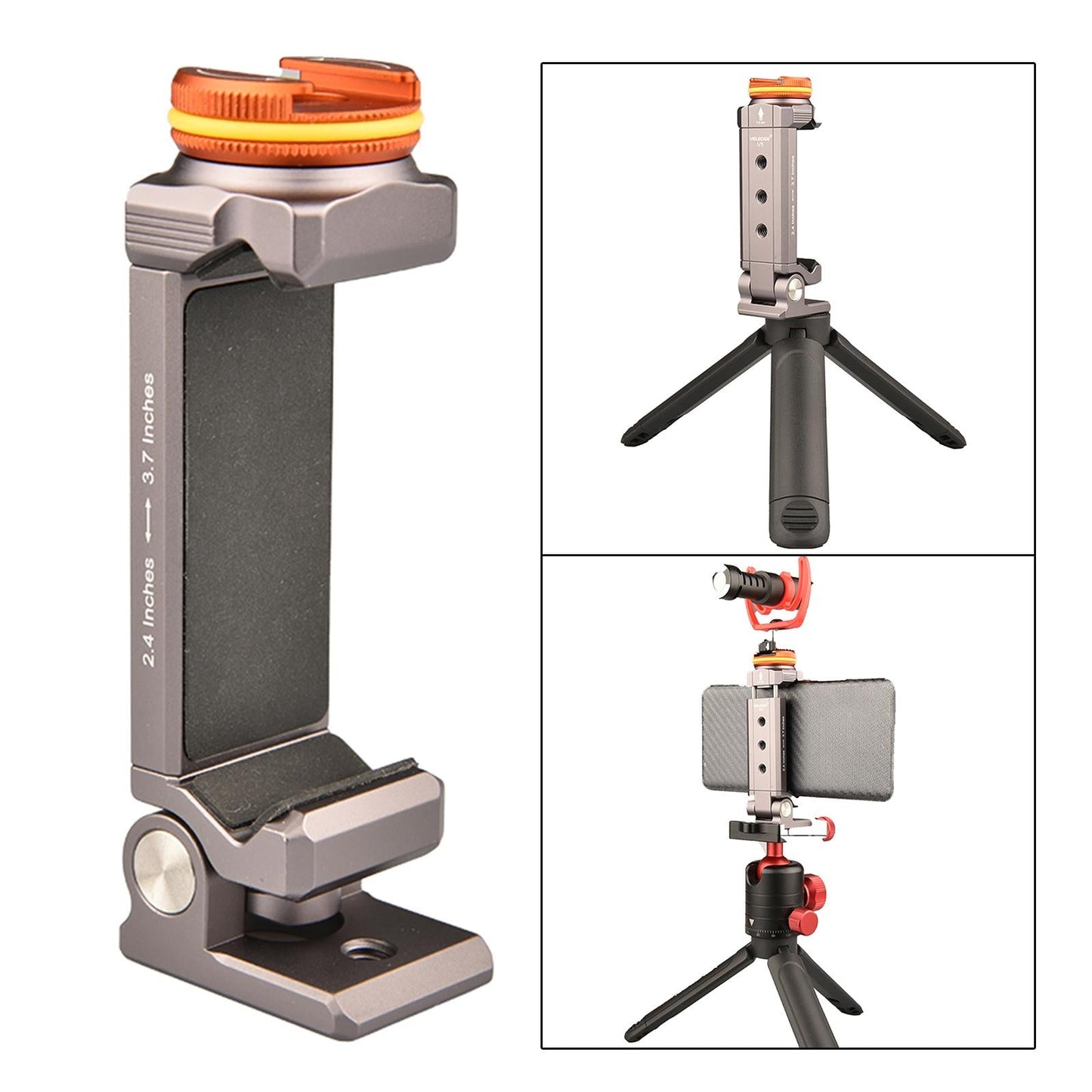 Metal Phone Clamp Phone Mount Holder Bracket for video stream Phone