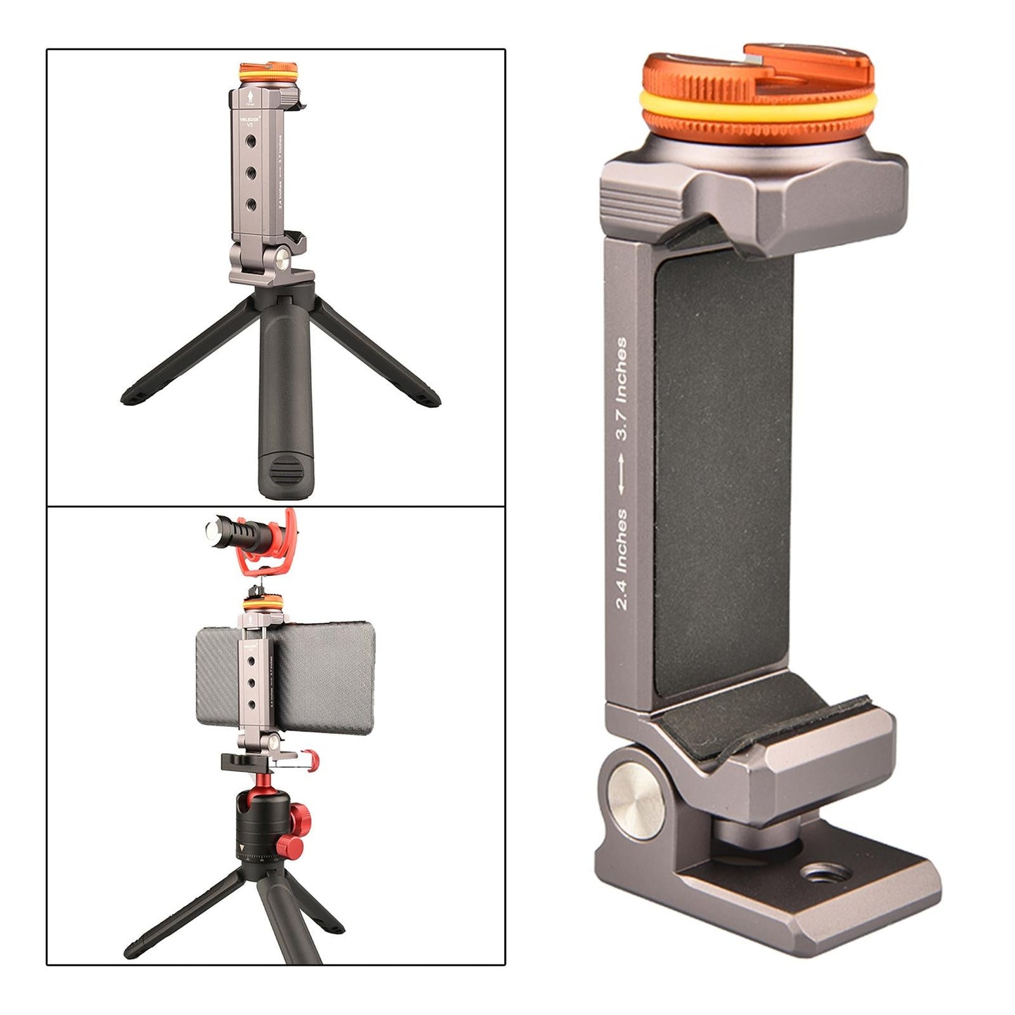 Metal Phone Clamp Phone Mount Holder Bracket for video stream Phone