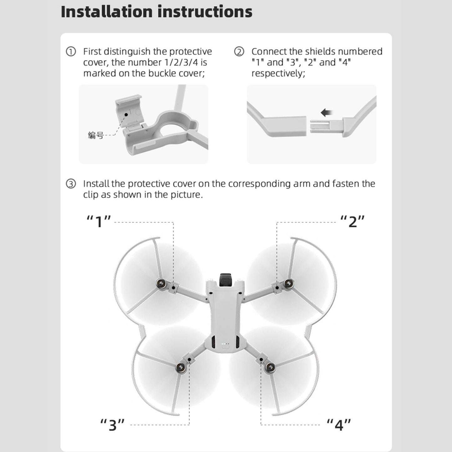 Propeller Guard Quick Install Release Anti Collision for Mini 3 Pro