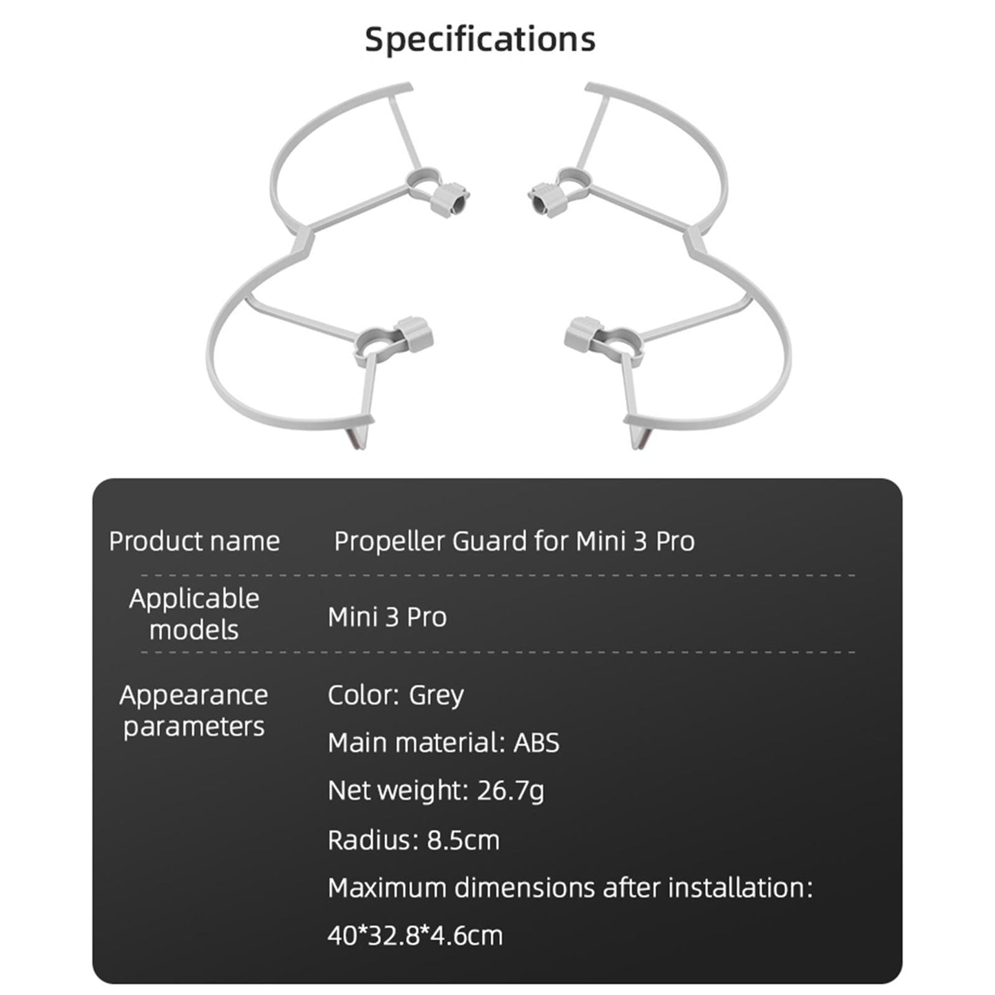 Propeller Guard Quick Install Release Anti Collision for Mini 3 Pro
