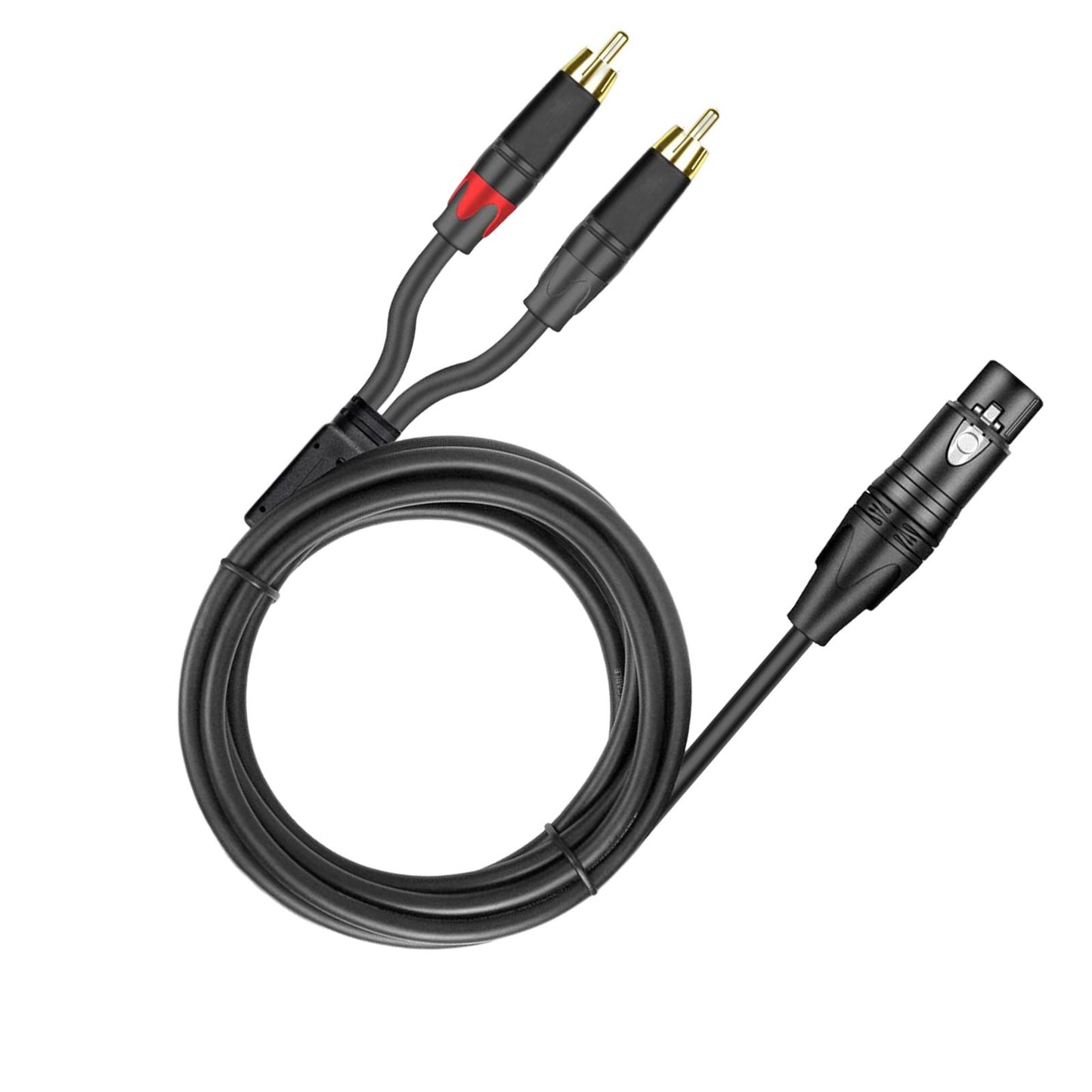 XLR to Dual HiFi Stereo Audio Connection Shielded for Recorders Male 0.3M