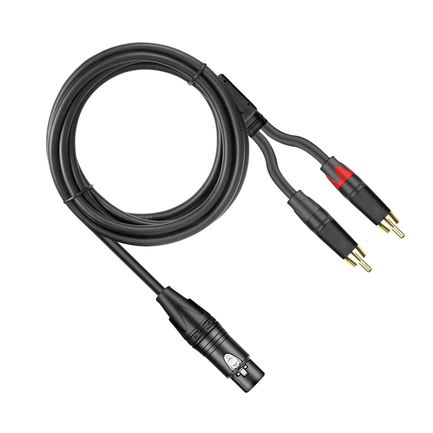 XLR to Dual HiFi Stereo Audio Connection Shielded for Recorders Male 3M