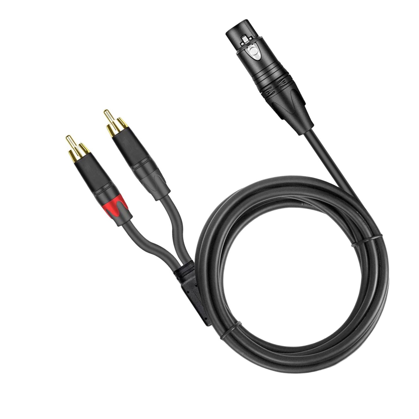 XLR to Dual HiFi Stereo Audio Connection Shielded for Recorders Female 0.3M