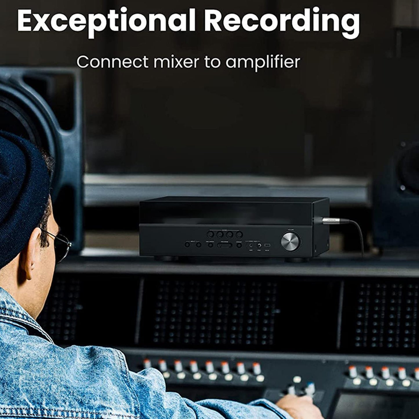 XLR Microphone Cable XLR Wire for Microphone Amplifier Studio Recording 0.3m