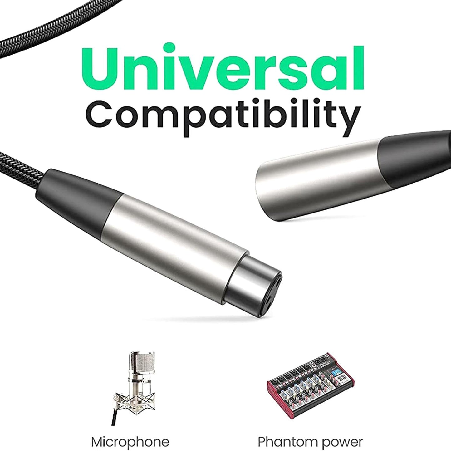 XLR Microphone Cable XLR Wire for Microphone Amplifier Studio Recording 1m