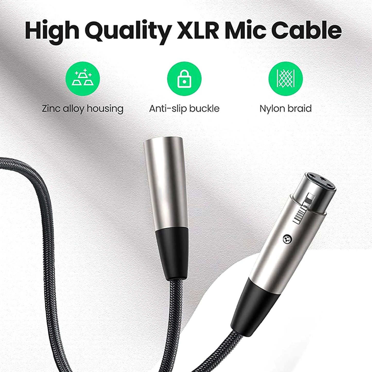 XLR Microphone Cable XLR Wire for Microphone Amplifier Studio Recording 3m