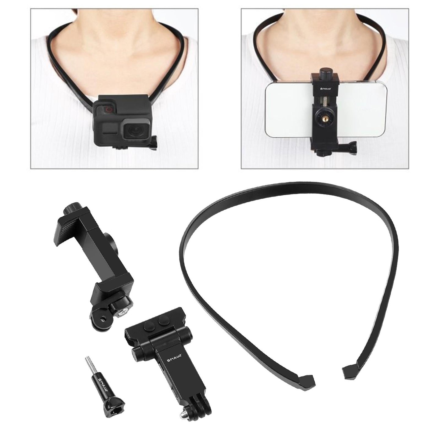 Neck Holder Mount Kit Adjustable Neck Mount Holder Strap for Camera