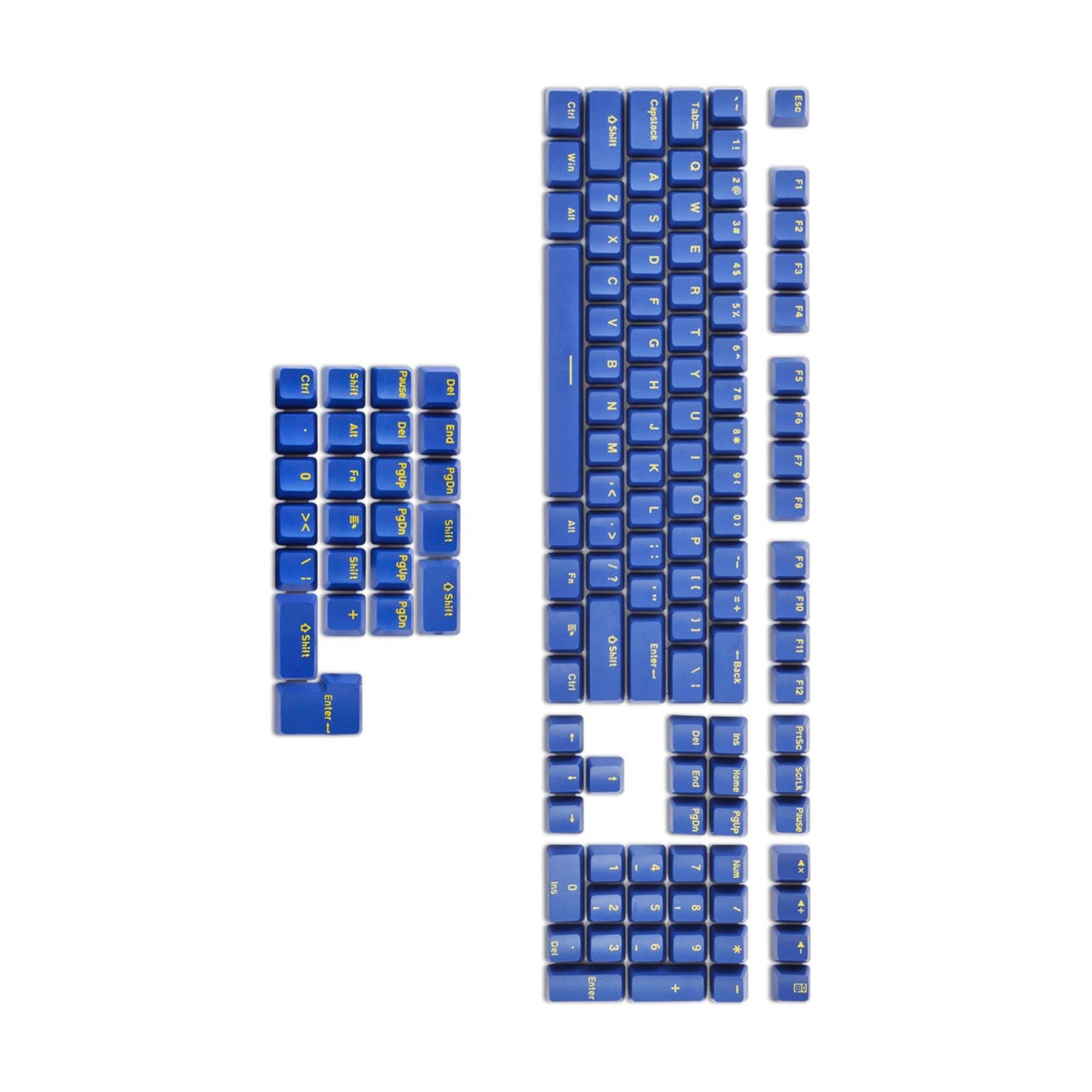 132 Keycaps PBT Universal Simple Themed for Keyboard Accessories Blue