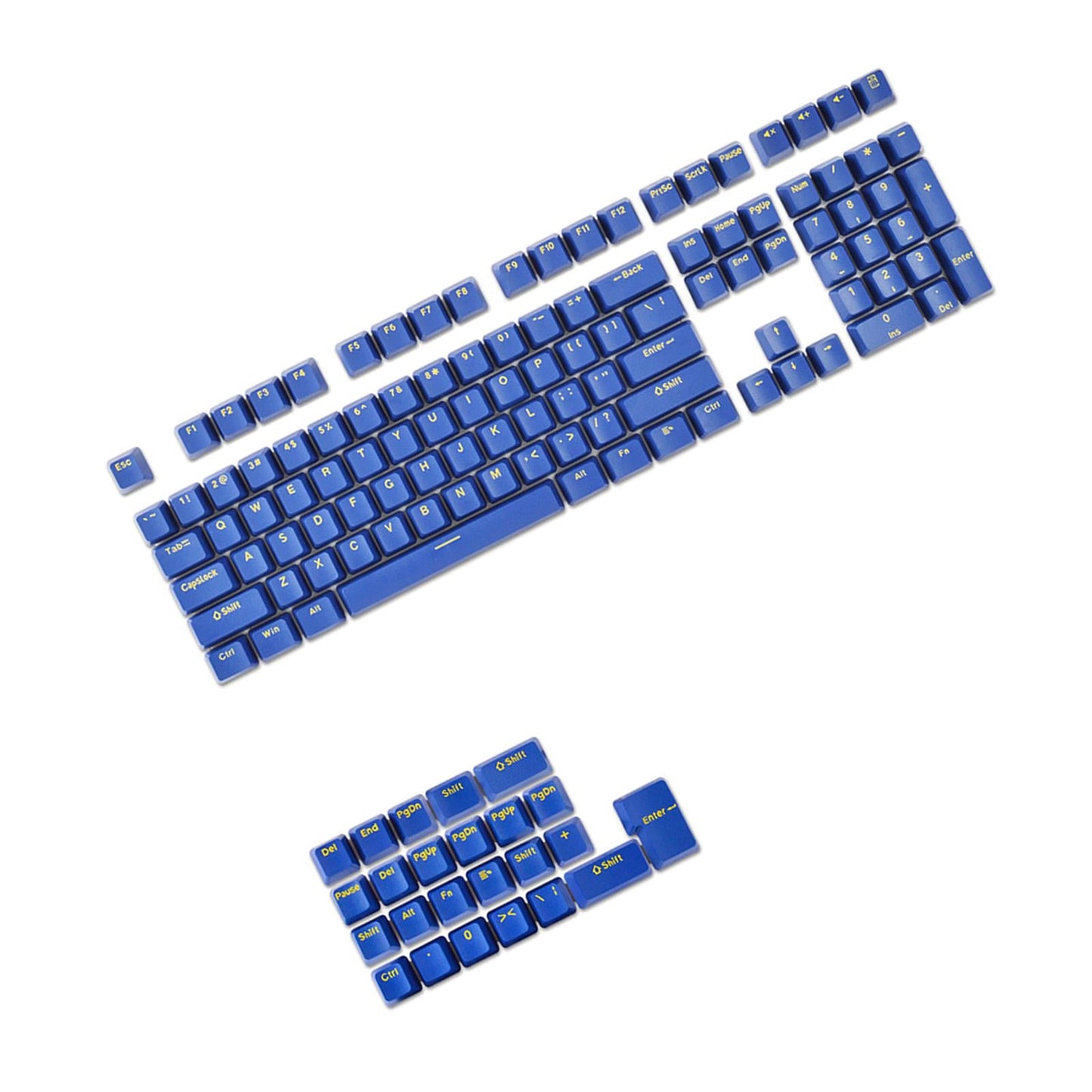 132 Keycaps PBT Universal Simple Themed for Keyboard Accessories Blue