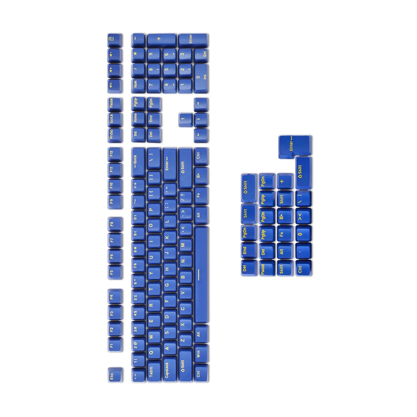 132 Keycaps PBT Universal Simple Themed for Keyboard Accessories Blue