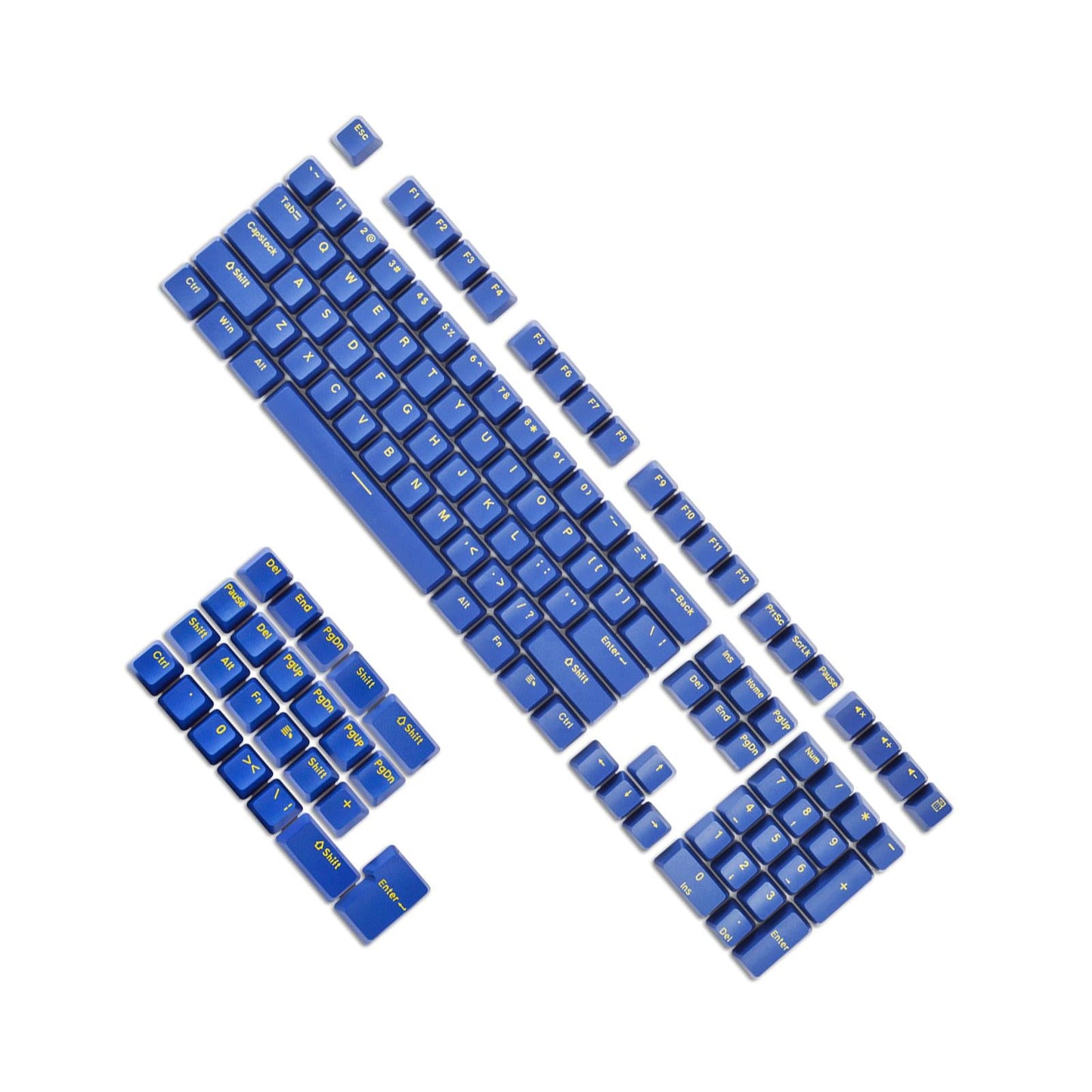 132 Keycaps PBT Universal Simple Themed for Keyboard Accessories Blue