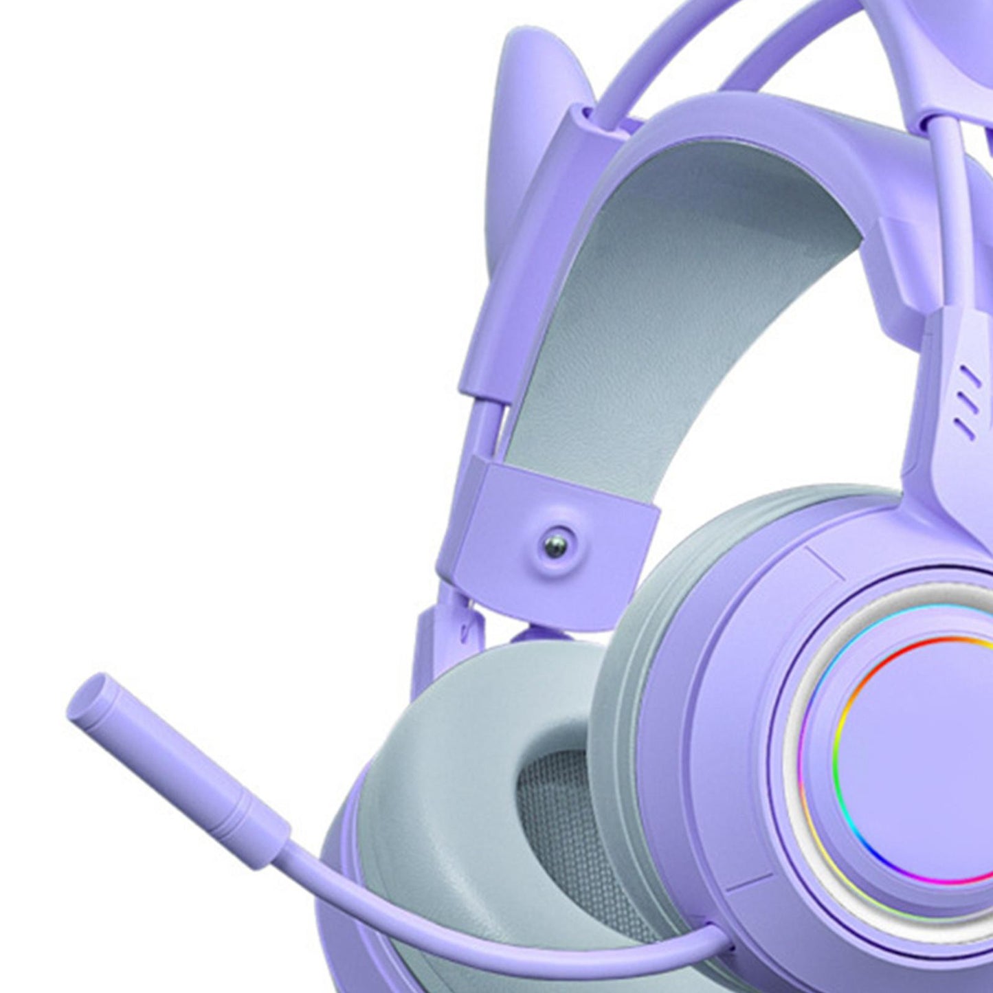 Gaming Headset with Microphone Comfortable 3.5mm Durable Laptop Purple