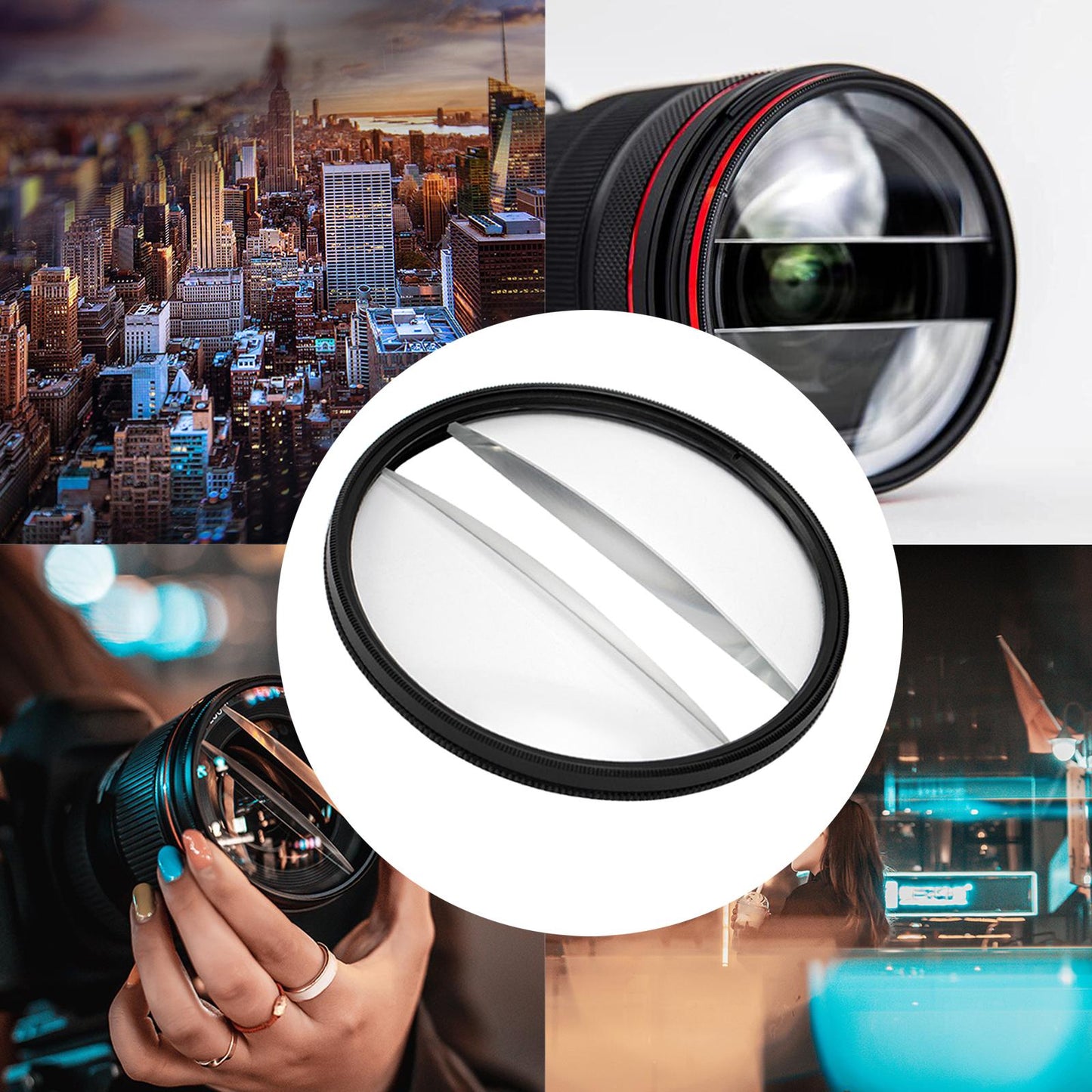 Special Effects Filters Double Half moon for Slr Photography