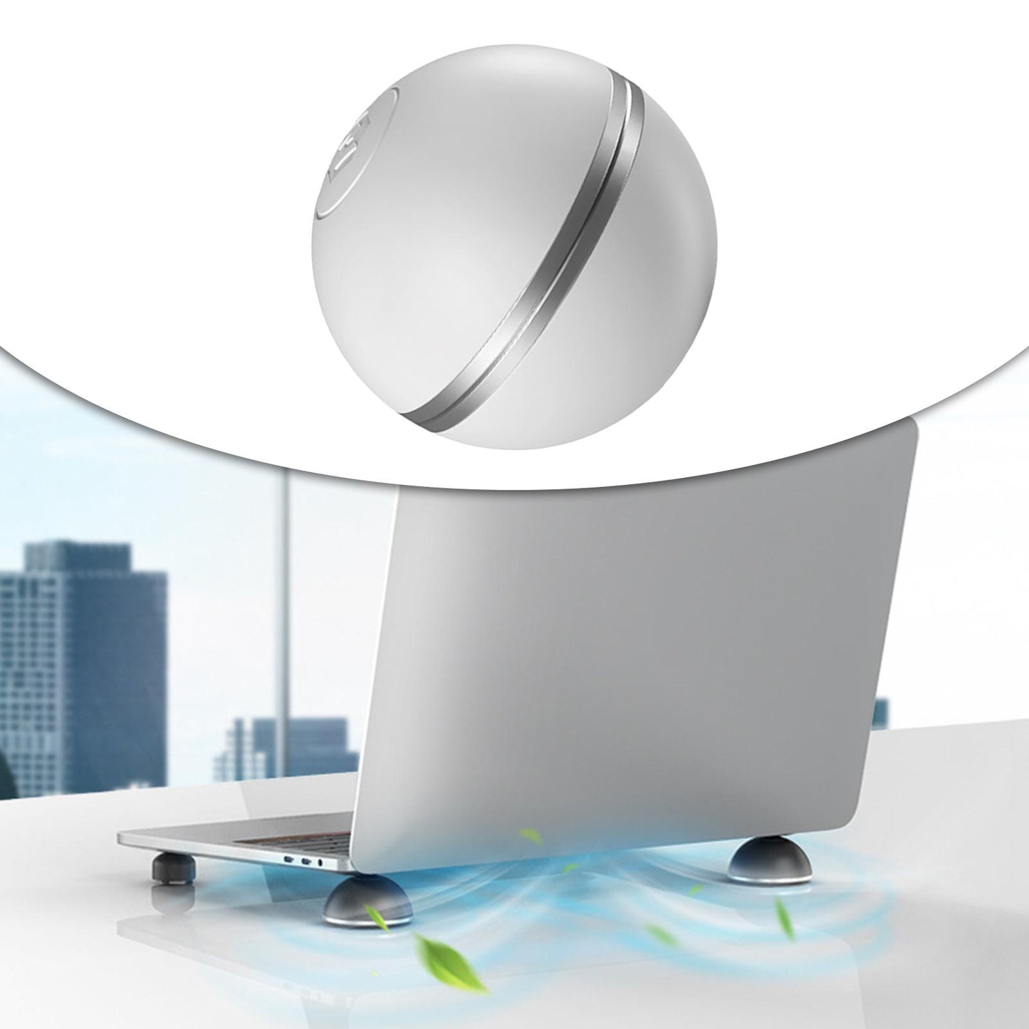 Portable Fold Laptop Stand Holder Cooler Ball for Tablet PC Notebook white