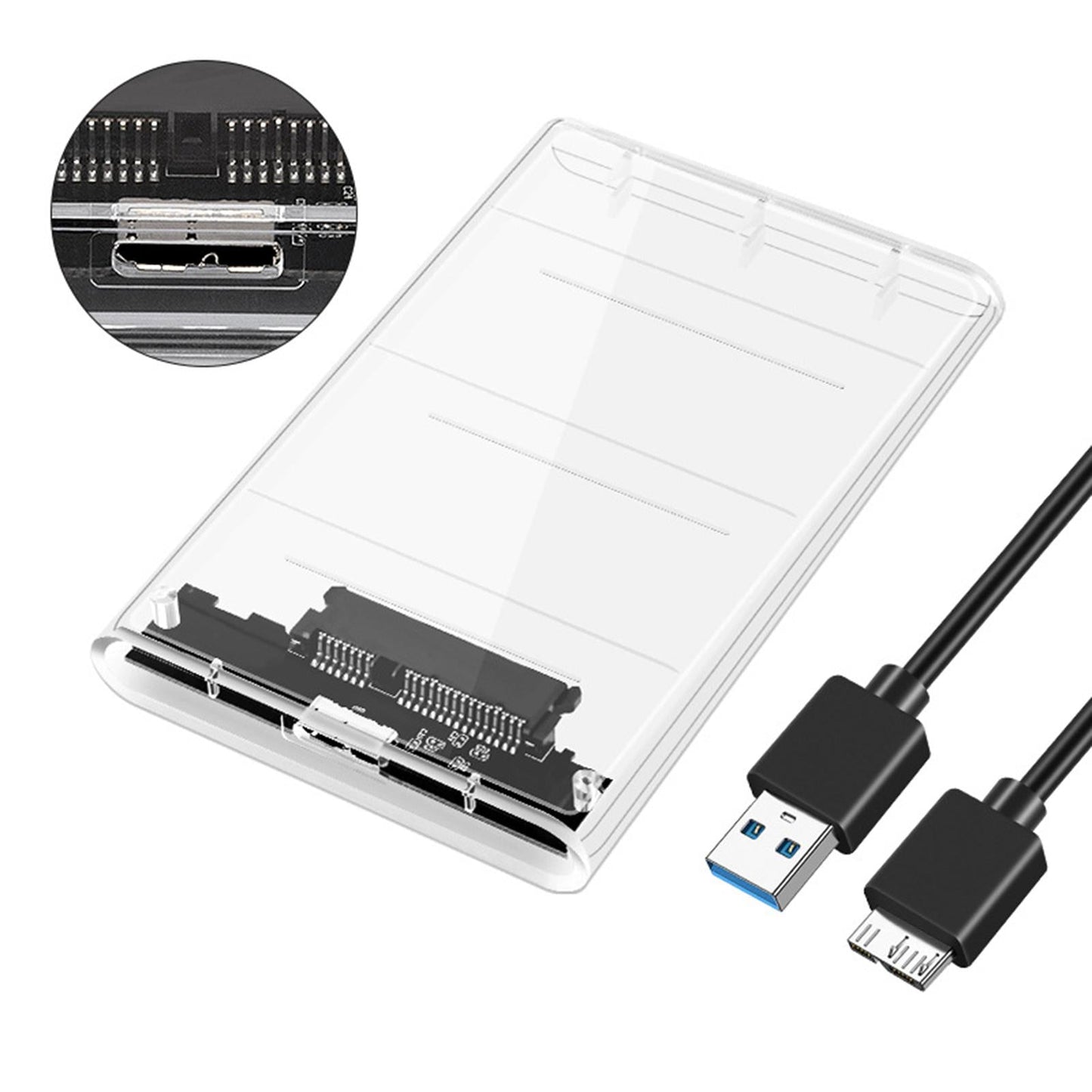 External 2.5'' Enclosure case External Drive Enclosure Clear