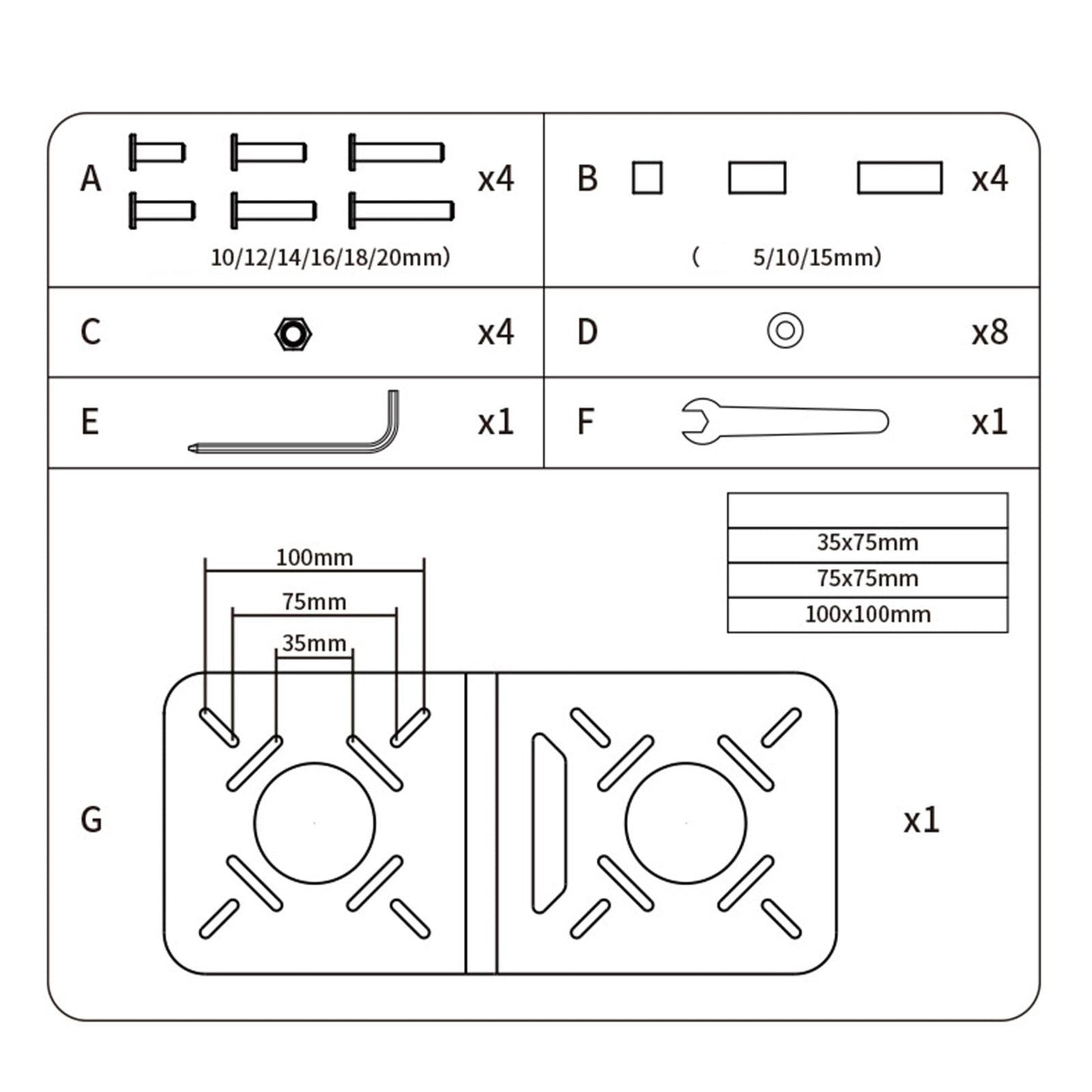VESA Mounting Bracket Fixed for Advertising monitor Flat