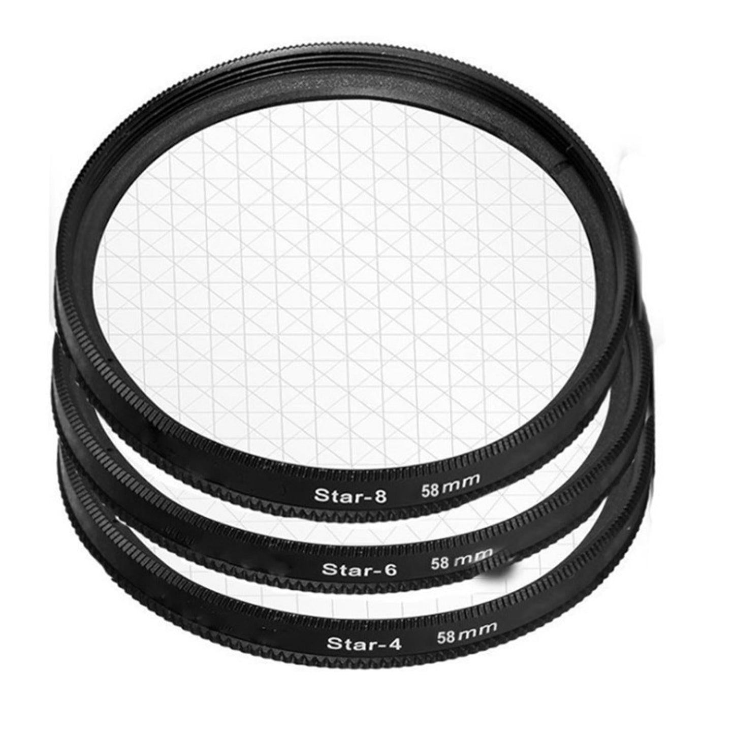 3Pcs Camera Lens filter with bag 4 6 8 Points Slim 67mm