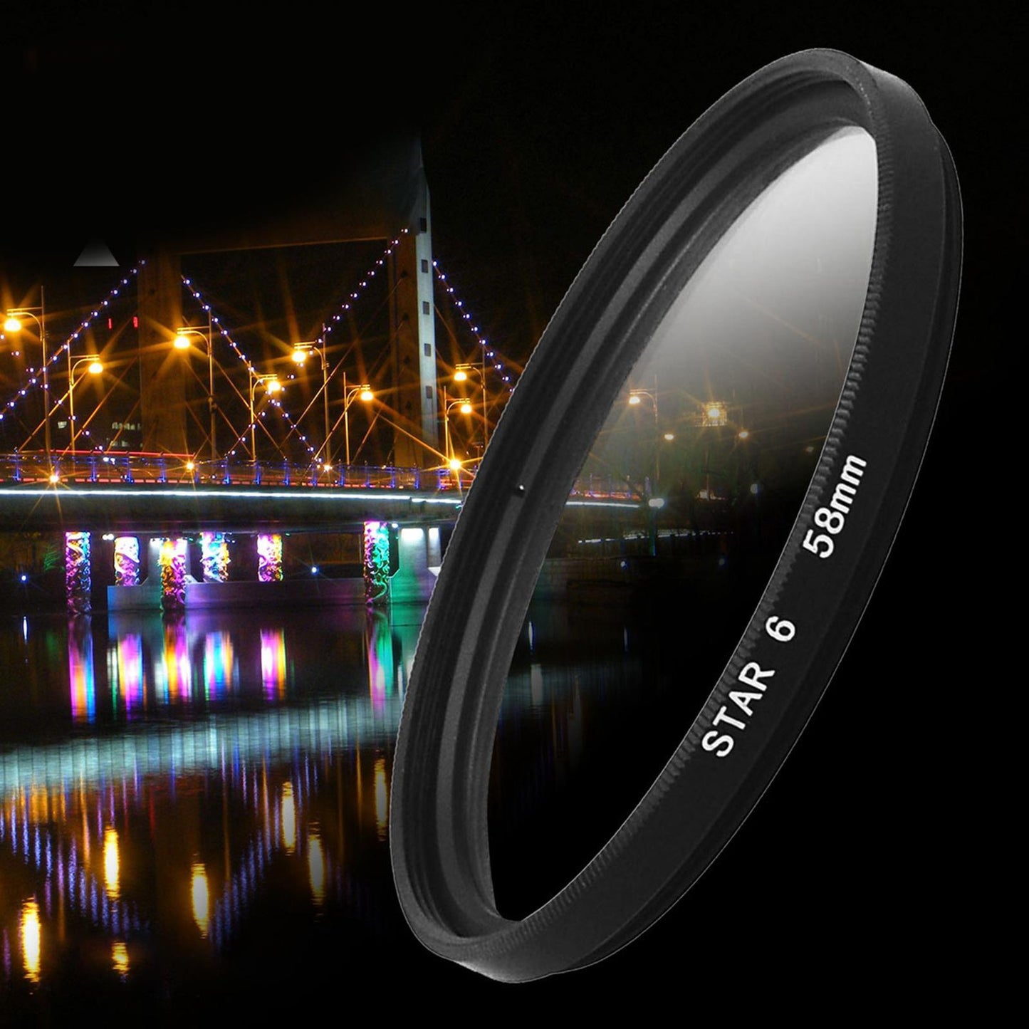 3Pcs Camera Lens filter with bag 4 6 8 Points Slim 67mm