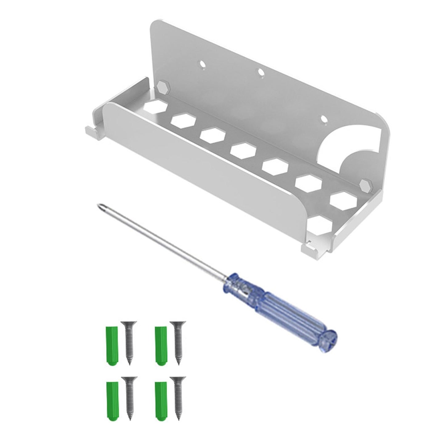 Game Console Wall Mounted Holder Bracket Solid Hanger for Organizer Box White