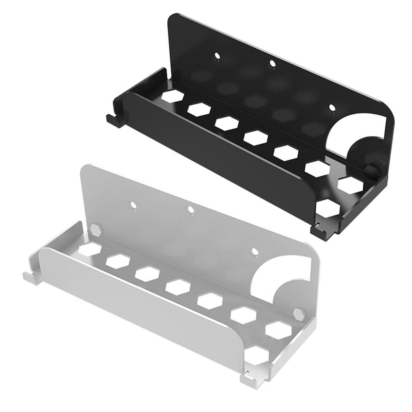 Game Console Wall Mounted Holder Bracket Solid Hanger for Organizer Box White