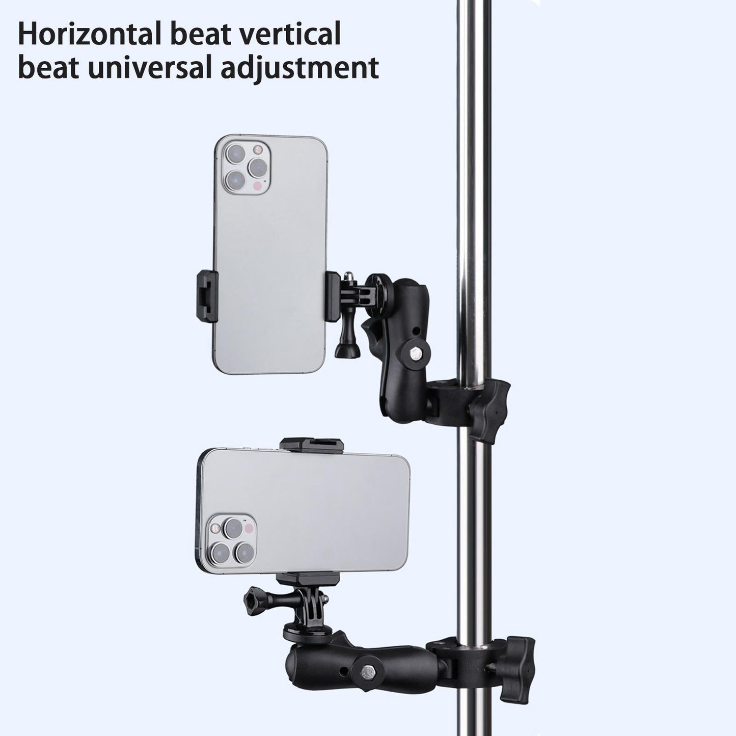 Motorcycle Handlebar Camera Mount 1/4 360 Degree Rotary Extended Big Clamp