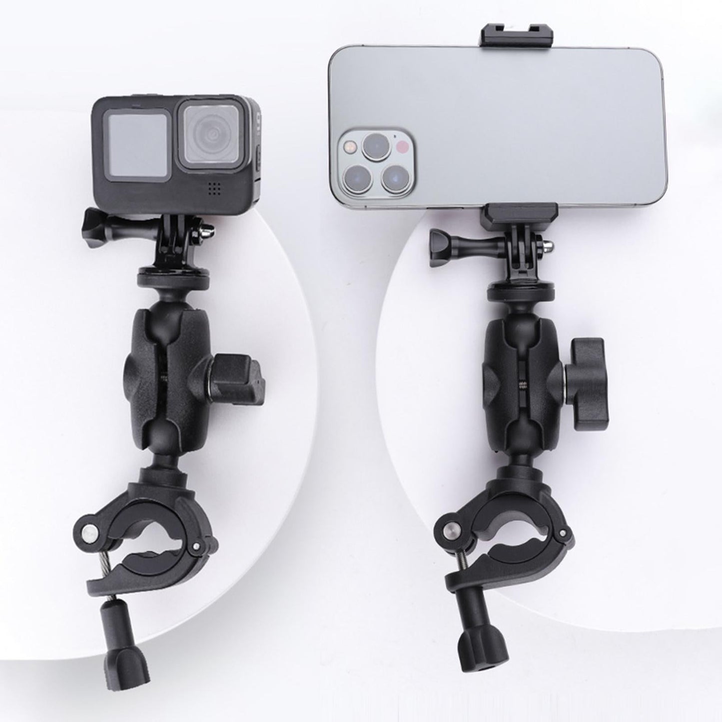 Motorcycle Handlebar Camera Mount 1/4 360 Degree Rotary Standard Small Clamp