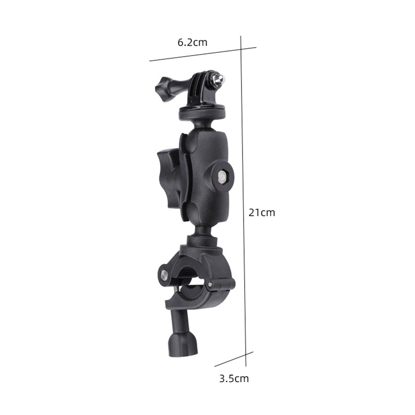 Motorcycle Handlebar Camera Mount 1/4 360 Degree Rotary Standard Small Clamp