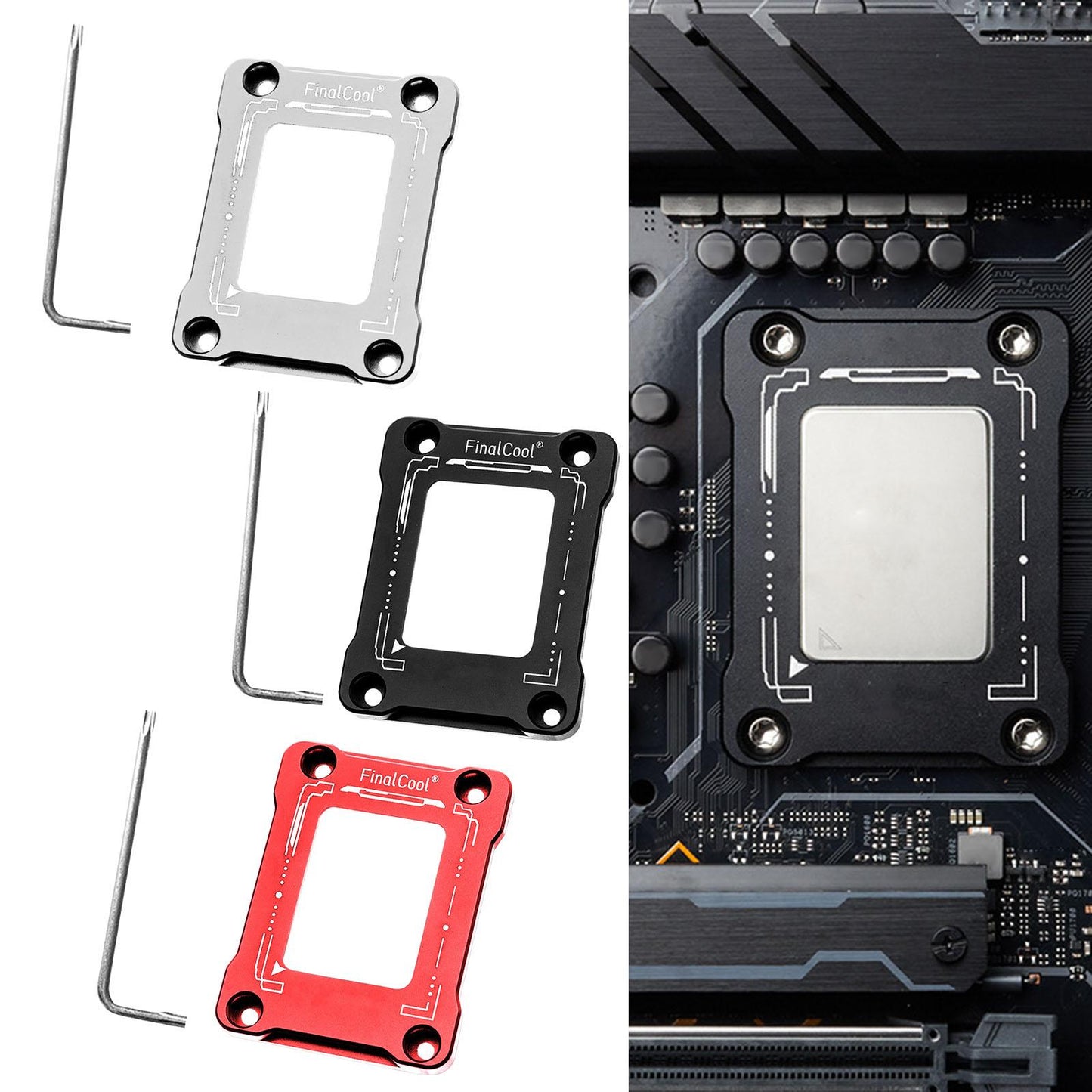 CPU Contact Frame Aluminum Alloy Anti Bending for 12TH Gen LGA1700 Silver