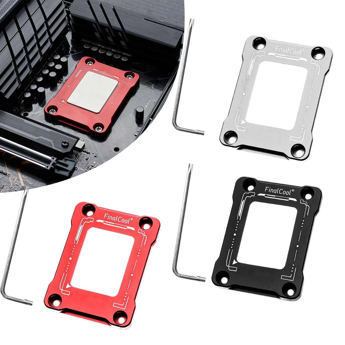 CPU Contact Frame Aluminum Alloy Anti Bending for 12TH Gen LGA1700 Silver