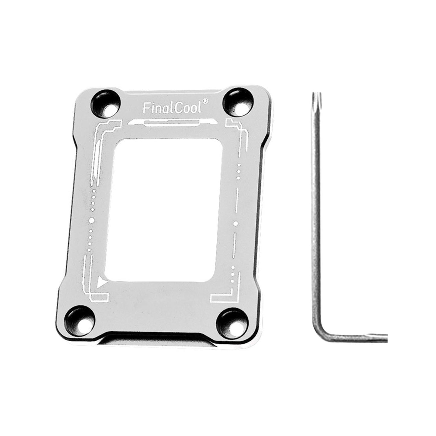 CPU Contact Frame Aluminum Alloy Anti Bending for 12TH Gen LGA1700 Silver