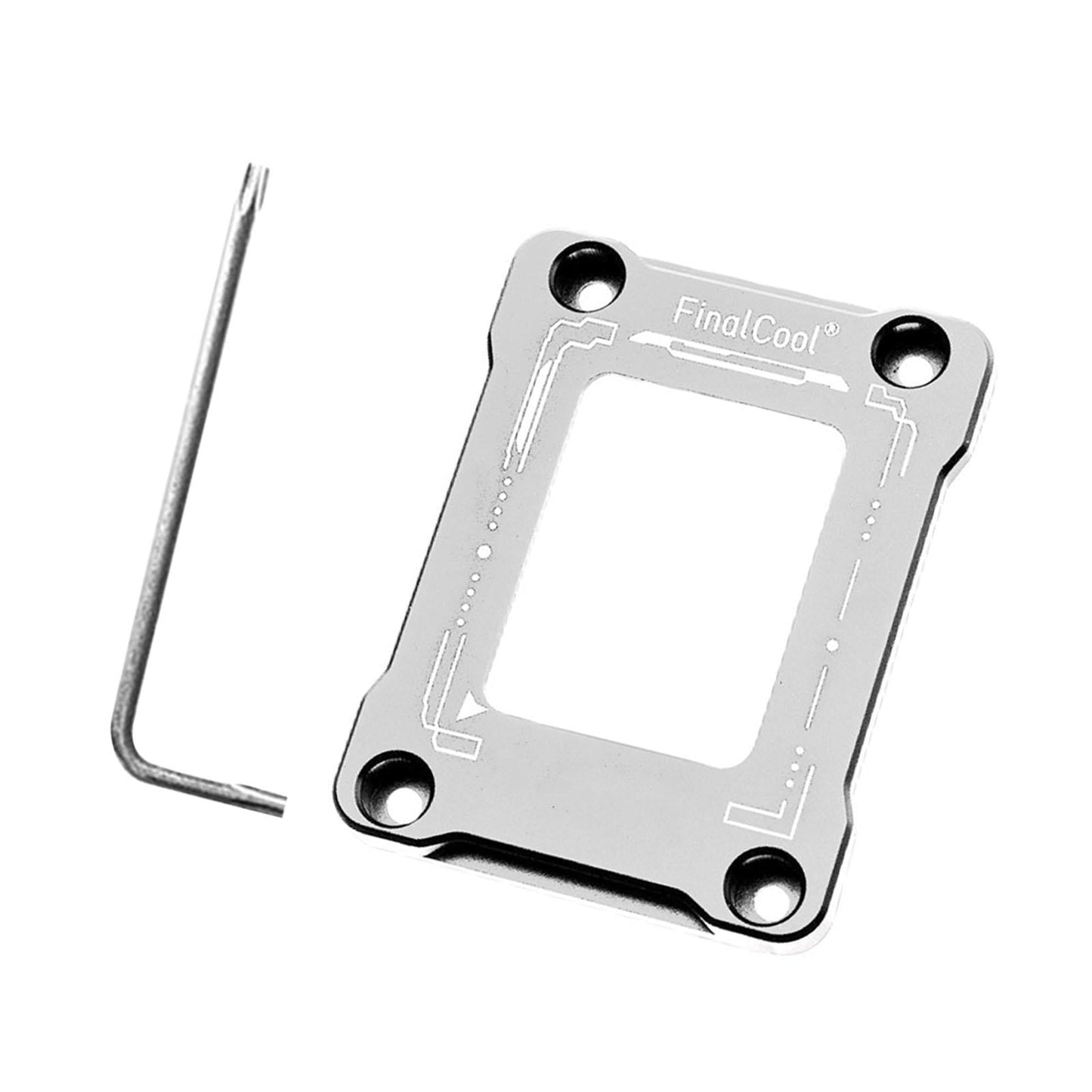 CPU Contact Frame Aluminum Alloy Anti Bending for 12TH Gen LGA1700 Silver