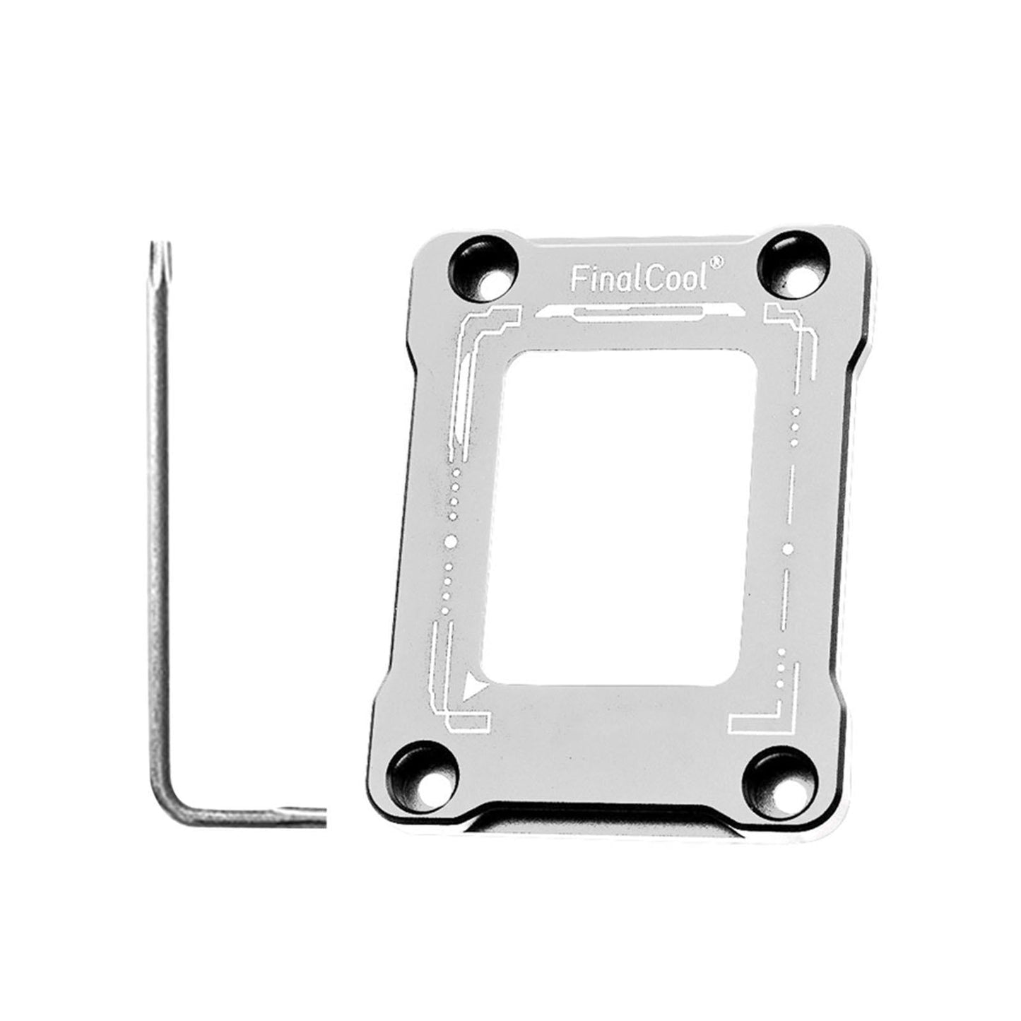 CPU Contact Frame Aluminum Alloy Anti Bending for 12TH Gen LGA1700 Silver