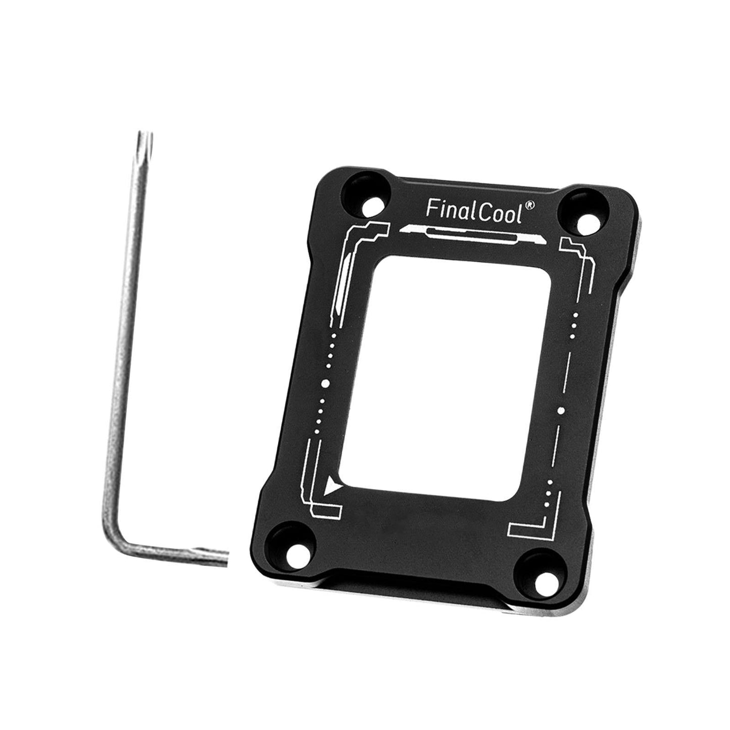 CPU Contact Frame Aluminum Alloy Anti Bending for 12TH Gen LGA1700 Black