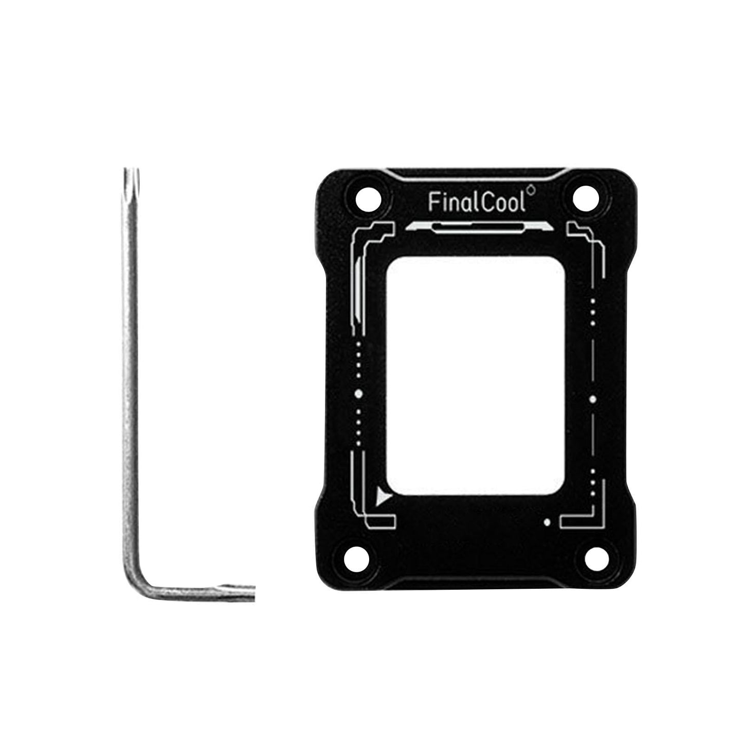 CPU Contact Frame Aluminum Alloy Anti Bending for 12TH Gen LGA1700 Black
