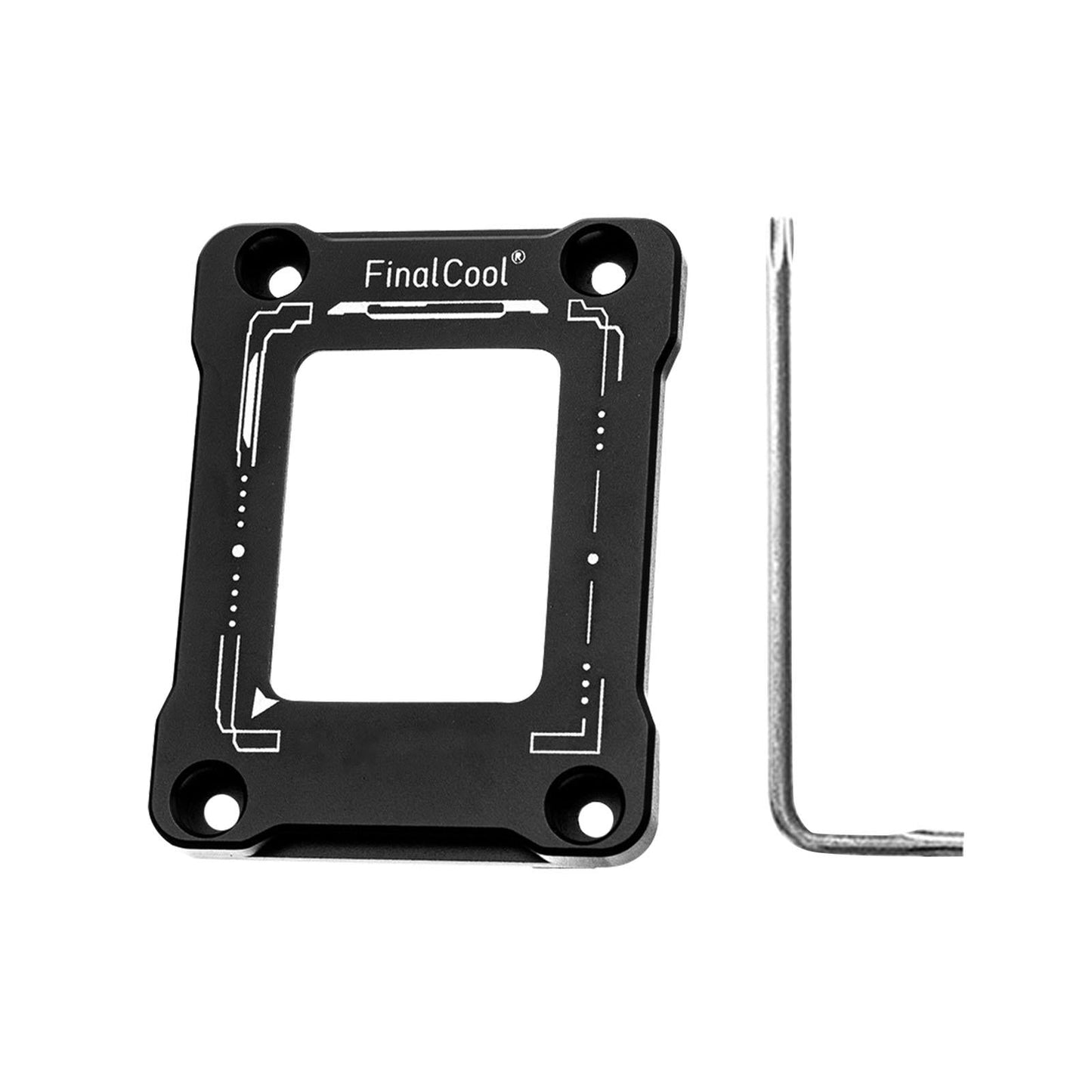 CPU Contact Frame Aluminum Alloy Anti Bending for 12TH Gen LGA1700 Black