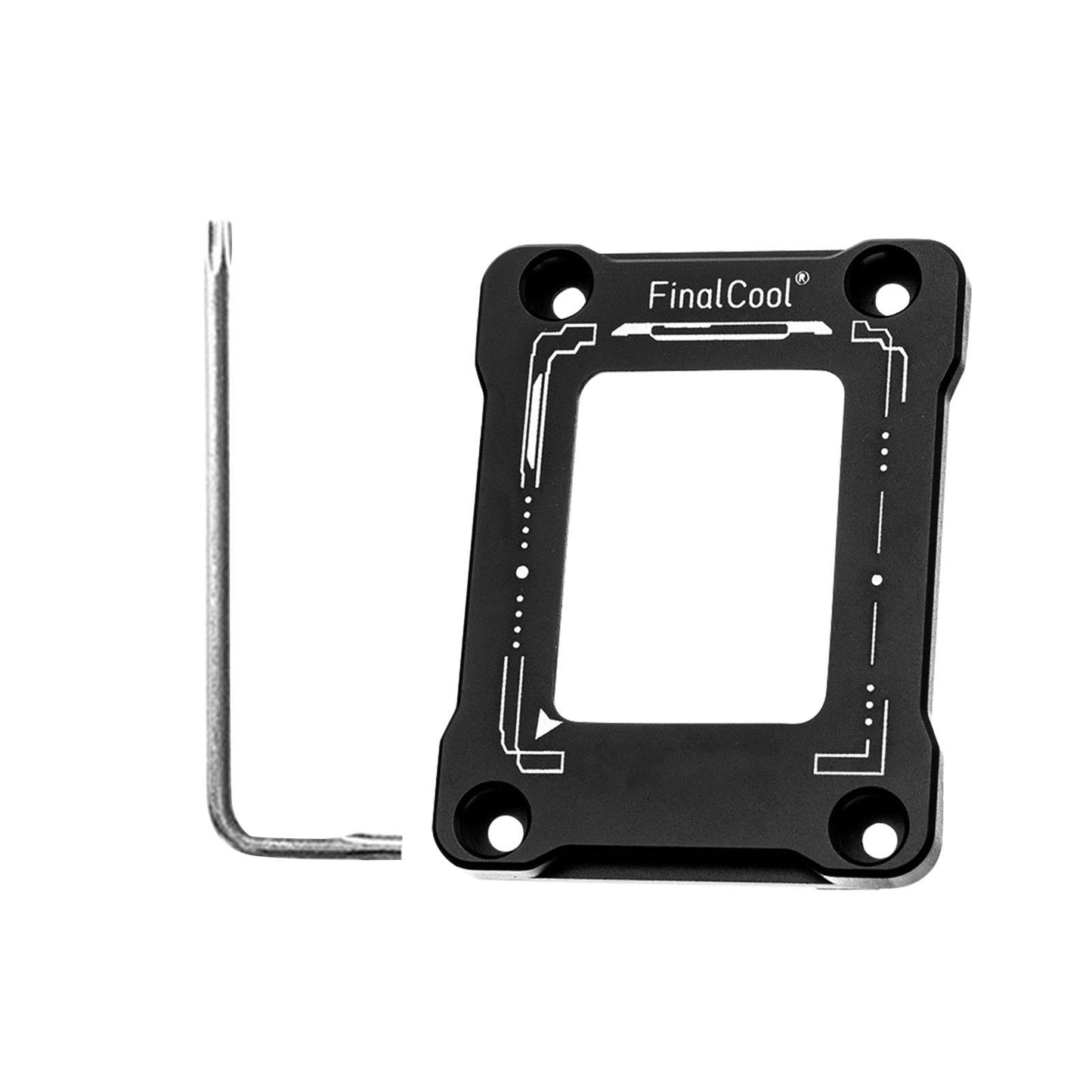 CPU Contact Frame Aluminum Alloy Anti Bending for 12TH Gen LGA1700 Black