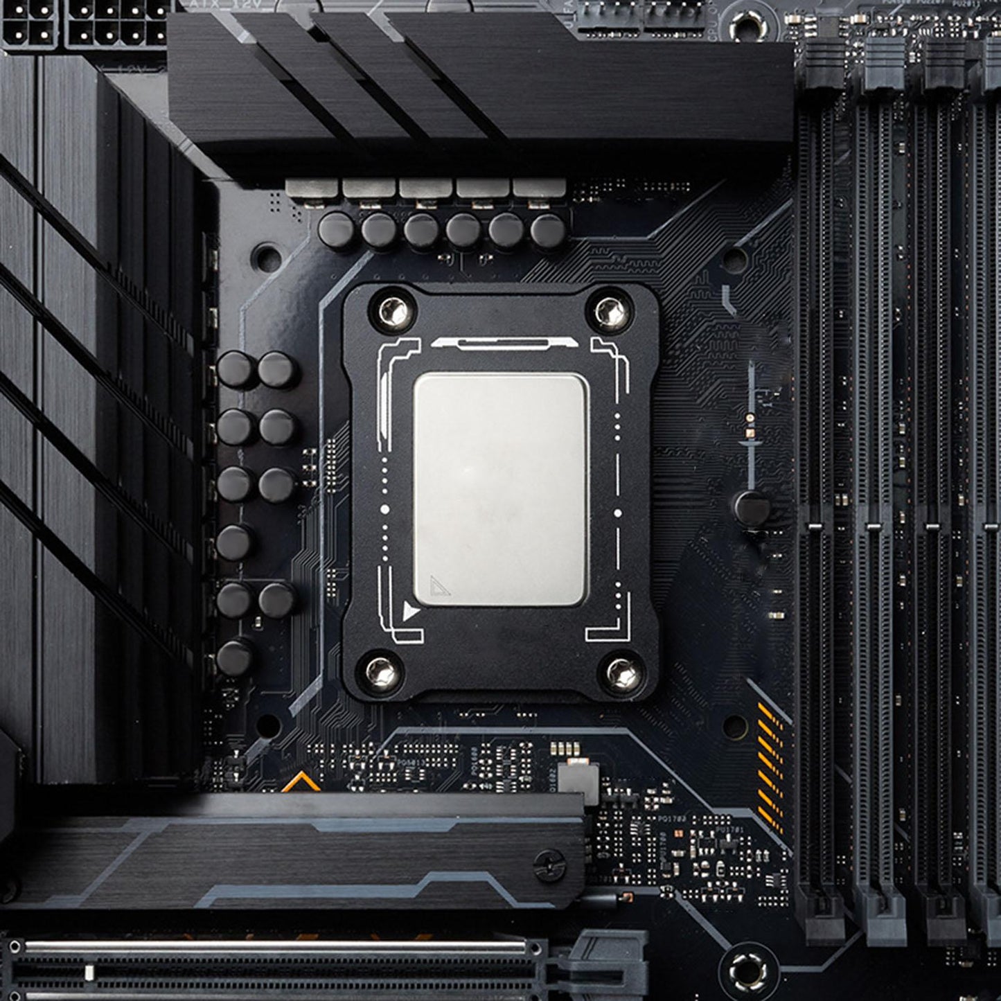 CPU Contact Frame Aluminum Alloy Anti Bending for 12TH Gen LGA1700 Black