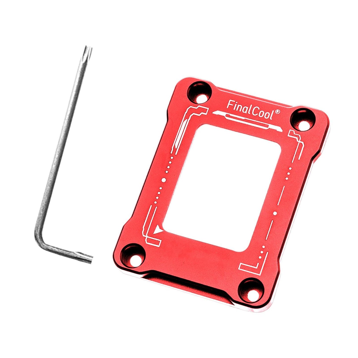 CPU Contact Frame Aluminum Alloy Anti Bending for 12TH Gen LGA1700 Red