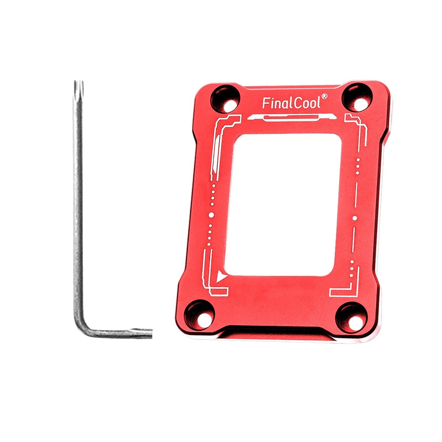 CPU Contact Frame Aluminum Alloy Anti Bending for 12TH Gen LGA1700 Red