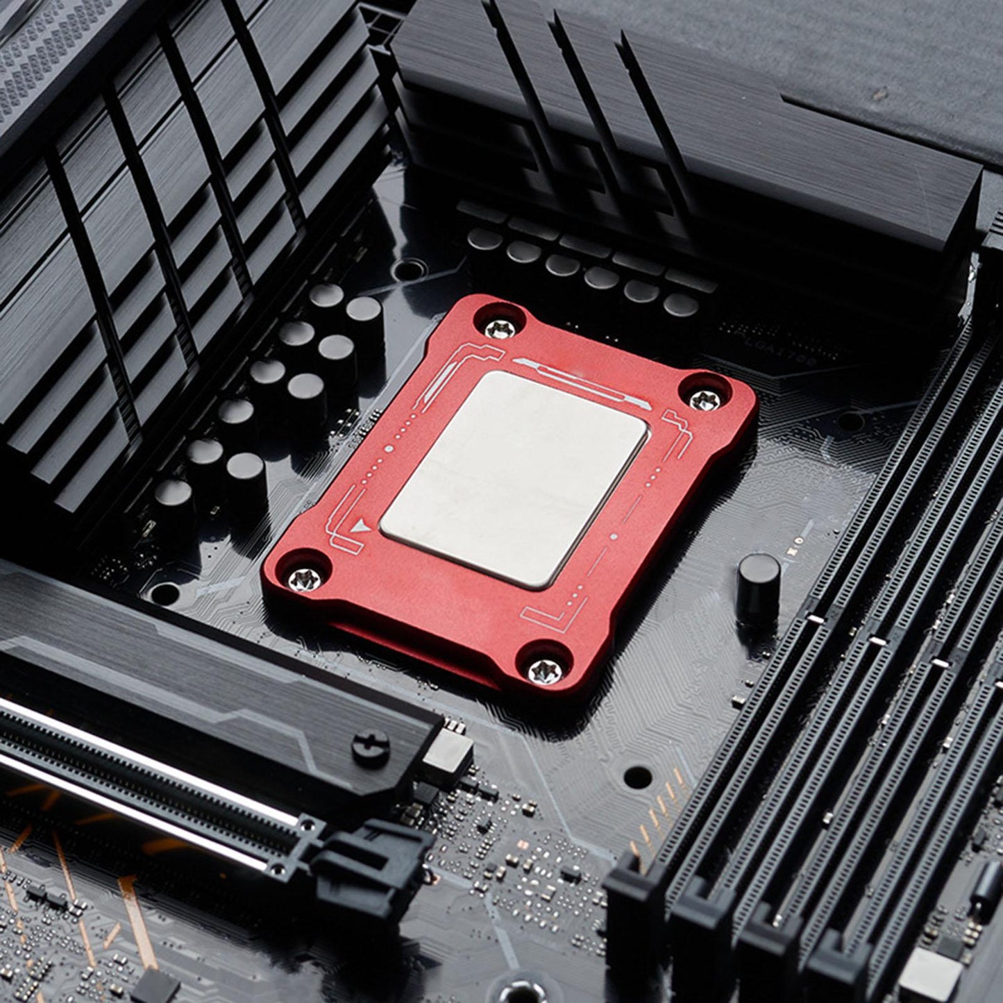 CPU Contact Frame Aluminum Alloy Anti Bending for 12TH Gen LGA1700 Red